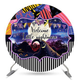 Lofaris Welcome Little Nightmare Halloween Round Backdrop